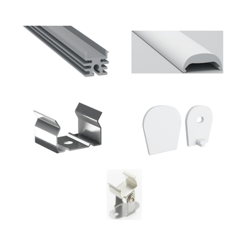 60° Lens Aluminum Channel For LED Strip Lighting With 13mm Inner Width 60° Lens Aluminum Channel For LED Strip Lighting With 13mm Inner Width